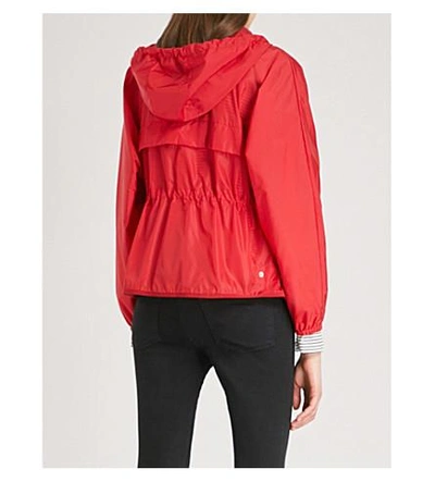 Shop Moncler Jais Hooded Shell Jacket In Red