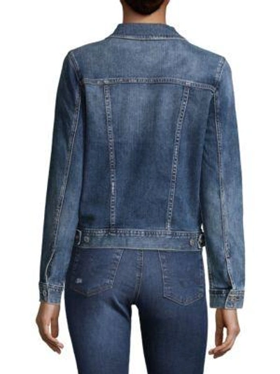 Shop Ag Mya Relaxed Denim Jacket In Ten Years Mnetic Blue