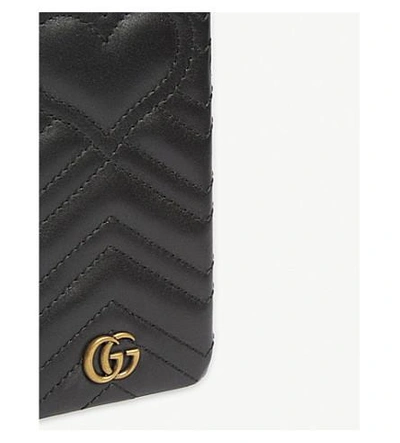 Shop Gucci Gg Marmont Quilted Leather Iphone 7 Plus Case In Black