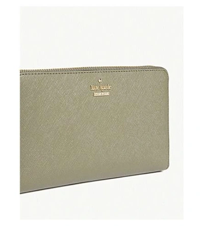 Shop Kate Spade Cameron Street Lacey Leather Continental Wallet In Olive