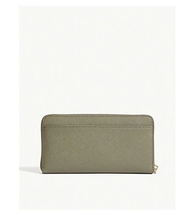 Shop Kate Spade Cameron Street Lacey Leather Continental Wallet In Olive