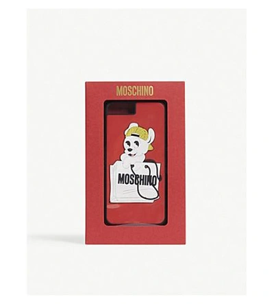Shop Moschino Pudgy Dog Iphone 7plus Case In Red