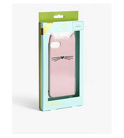 Shop Kate Spade Silicone Cat Iphone 7/8 Case In Pink Multi