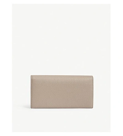Shop Vivienne Westwood Balmoral Grained Leather Wallet-on-chain In Taupe