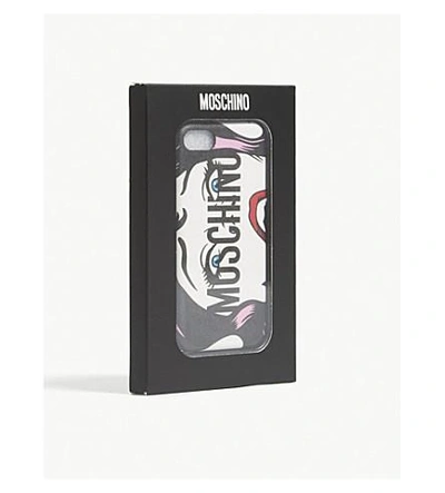 Shop Moschino Face And Logo Iphone 7/8 Case In White