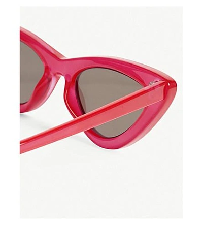 Shop Le Specs The Last Lolita Cat-eye Sunglasses In Opaque Red