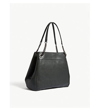 Shop Coach Edie Leather Shoulder Bag In Dk/ivy