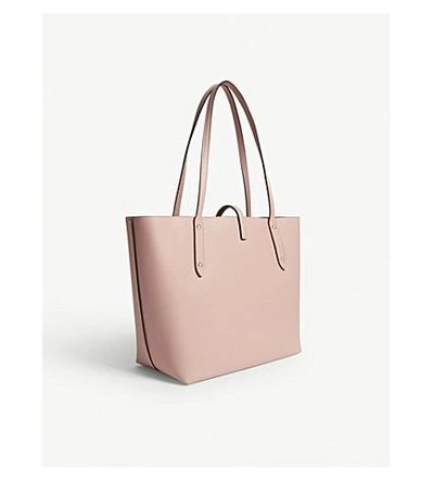 Shop Coach Market Leather Tote In Sv/peony