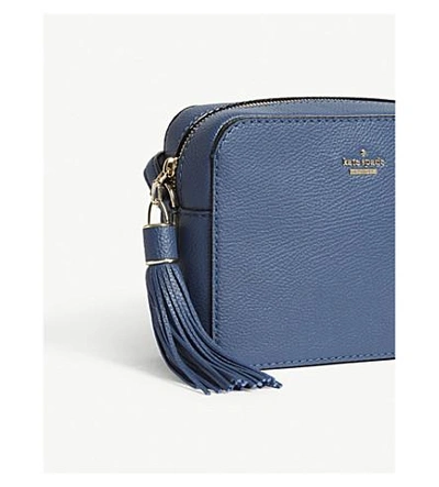 Shop Kate Spade Kingston Drive Arla Leather Shoulder Bag In Denim Blue