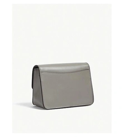Shop Coach Bowery Leather And Suede Cross-body Bag In Dk/heather Grey