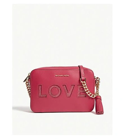 Michael Kors Ginny Pink Leather Camera Bag