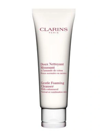 Shop Clarins Gentle Foaming Cleanser With Cottonseed Normal To Combination Skin/4.4 Oz.