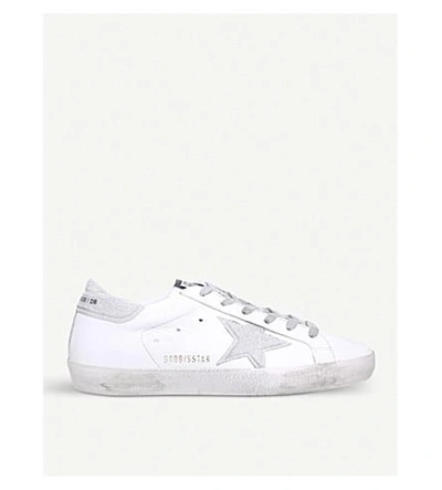 Shop Golden Goose Superstar E51 Leather Trainers In White/comb