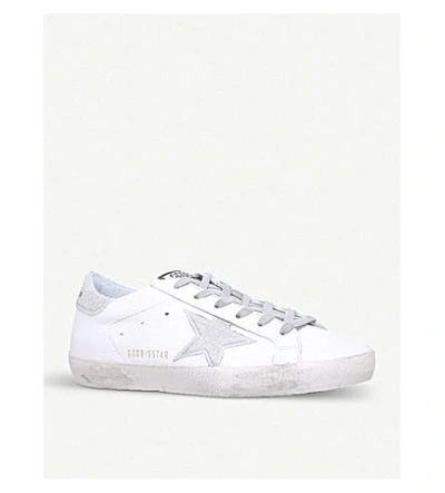 Shop Golden Goose Superstar E51 Leather Trainers In White/comb