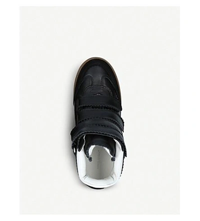 Shop Isabel Marant Bilsy Leather Wedge Trainers In Black