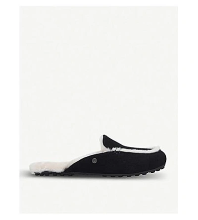 Shop Ugg Lane Slip-on Suede Loafers In Black