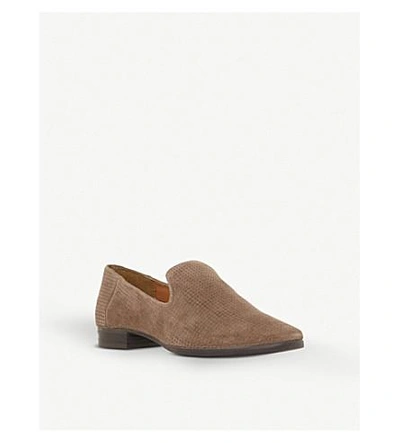 Shop Dune Galia Suede Loafers In Stone-suede