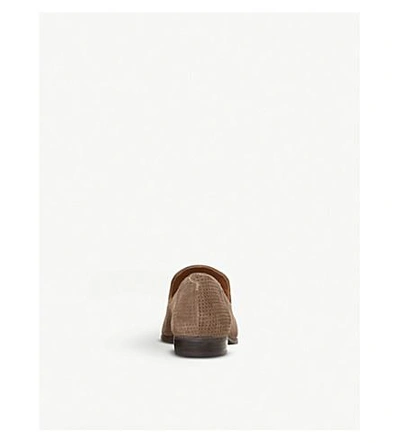 Shop Dune Galia Suede Loafers In Stone-suede