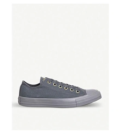 Shop Converse All Star Canvas Low-top Sneakers In Light Carbon Mono