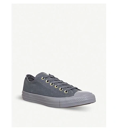 Shop Converse All Star Canvas Low-top Sneakers In Light Carbon Mono