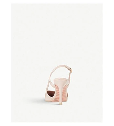 Shop Dune Crowne Slingback Patent Court Shoes In Blush-patent Synthetic