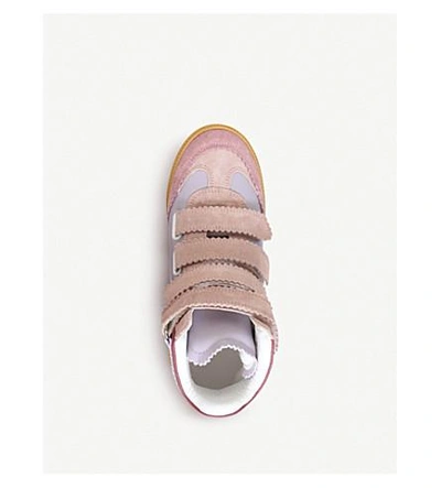 Shop Isabel Marant Bilsy Leather Wedge Sneakers In Lilac