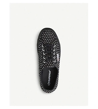 Superga 2750 Cotsu Swarovski Crystal-embellished Sneakers In Black  Swarvoski | ModeSens