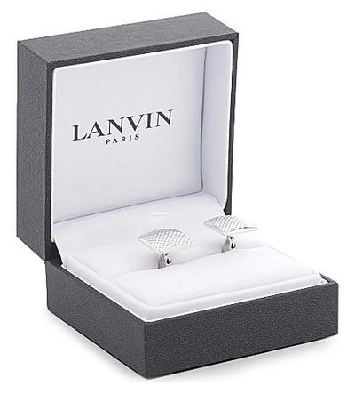 Shop Lanvin Textured Square Cufflinks In Silver