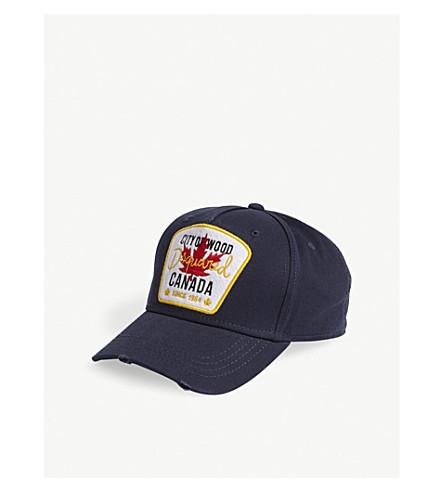 Dsquared2 City Of Wood Cotton Strapback Cap In Navy | ModeSens