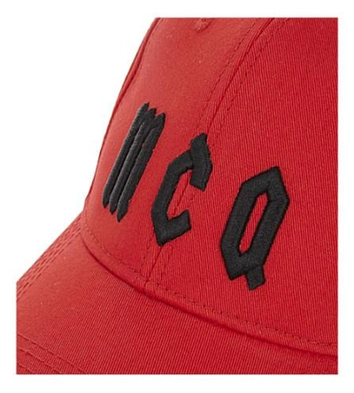 Shop Mcq By Alexander Mcqueen Logo Cotton Baseball Cap In Red Black