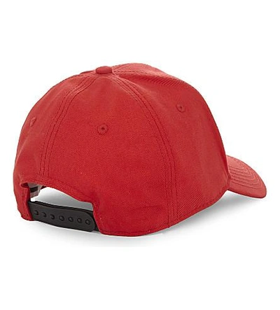 Shop Mcq By Alexander Mcqueen Logo Cotton Baseball Cap In Red Black
