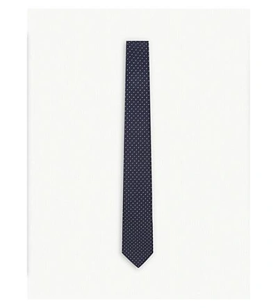 Shop Paul Smith Micro-dot Silk Tie In Navy