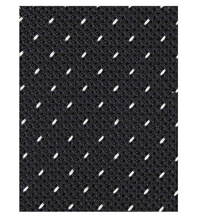 Shop Paul Smith Micro-dot Silk Tie In Black