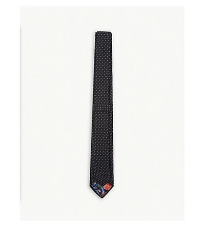 Shop Paul Smith Micro-dot Silk Tie In Black