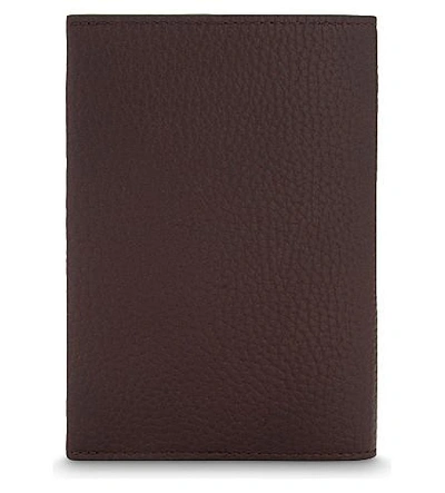 Shop Mulberry Grained Leather Passport Cover In Oxblood