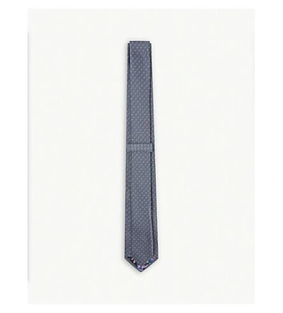 Shop Paul Smith Micro-dot Silk Tie In Airforce