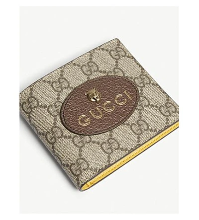 Shop Gucci Vintage Gg Supreme Billfold Wallet In Beige Yellow