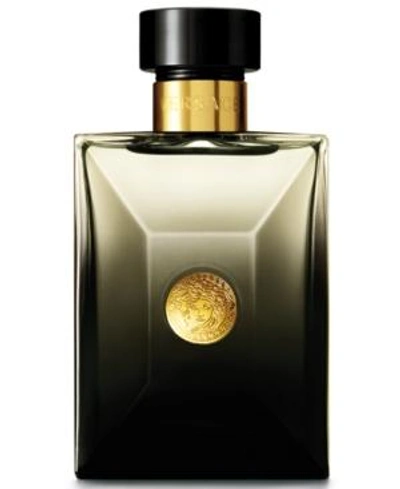 Shop Versace Men's Pour Homme Oud Noir Eau De Parfum Spray, 3.4 Oz. In Black