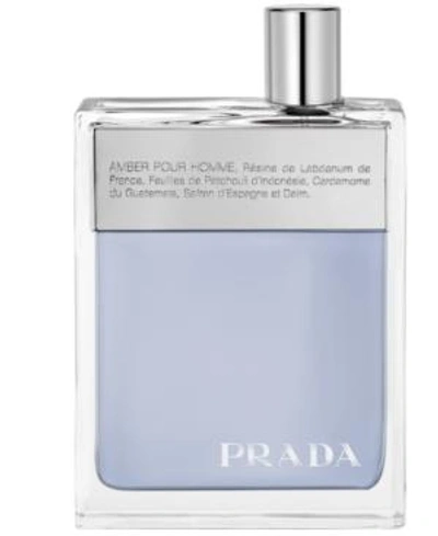 Shop Prada Men's Amber Pour Homme Eau De Toilette Spray, 3.4 oz In Blue