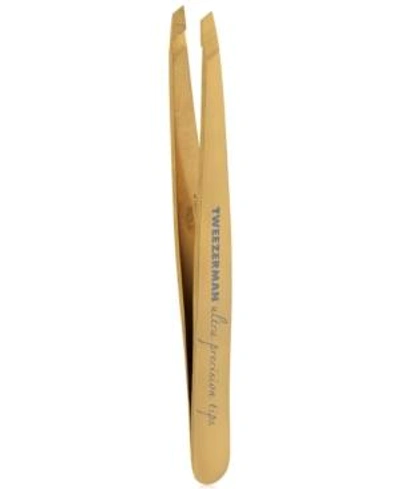 Shop Tweezerman Ultra Precision Series Slant Tweezer In Gold