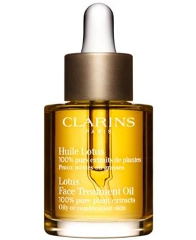 Shop Clarins Lotus Balancing & Hydrating Natural Face Treatment Oil, 1 oz