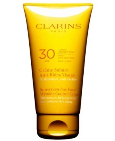 Shop Clarins Sunscreen For Face Wrinkle Control Cream Spf 30, 2.6 Oz.