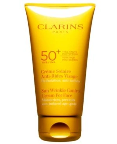 Shop Clarins Sunscreen For Face Wrinkle Control Cream Spf 50+, 2.5 oz