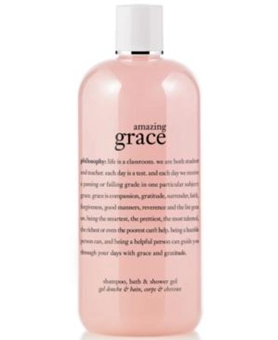 Shop Philosophy Amazing Grace 3-in-1 Shampoo, Shower Gel And Bubble Bath, 16 oz In No Color