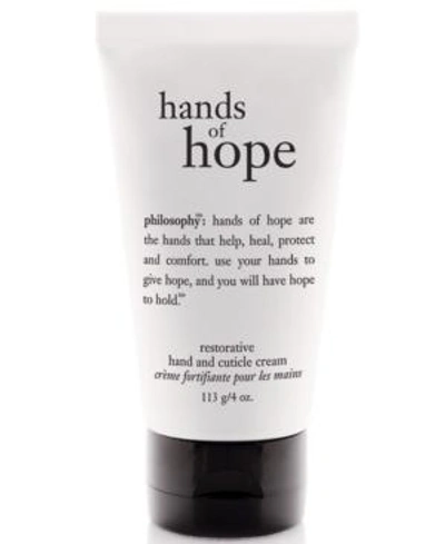 Shop Philosophy Hope Hand And Cuticle Cream, 4 Oz. In No Color