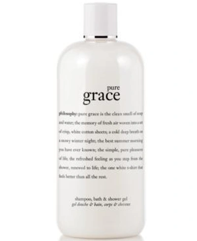 Shop Philosophy Pure Grace 3-in-1 Shampoo, Shower Gel And Bubble Bath, 16 oz In No Color