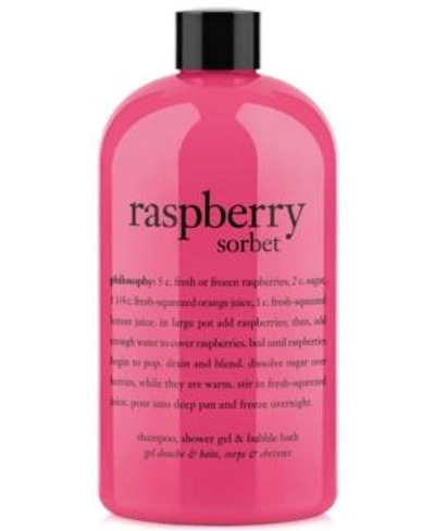 Shop Philosophy Raspberry Sorbet Ultra Rich 3-in-1 Shampoo, Shower Gel And Bubble Bath, 16 oz In No Color