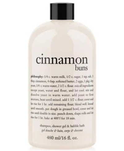 Shop Philosophy Cinnamon Buns Ultra Rich 3-in-1 Shampoo, Body Wash, And Bubble Bath, 16 Oz.