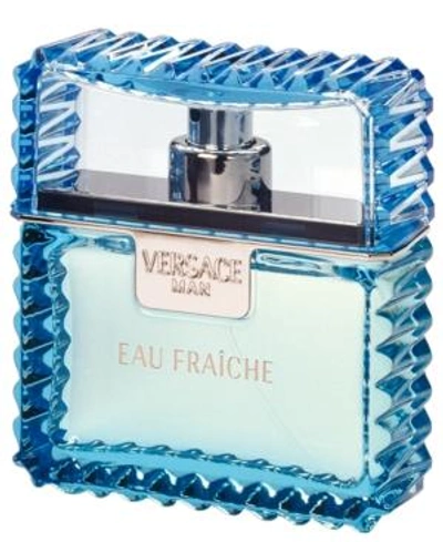 Shop Versace Man Eau Fraiche Eau De Toilette Spray, 3.4 oz In Blue