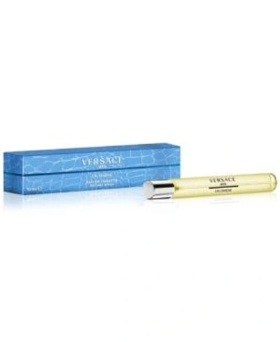 Shop Versace Men's Man Eau Fraiche Travel Spray, 0.3 Oz. In Transparent